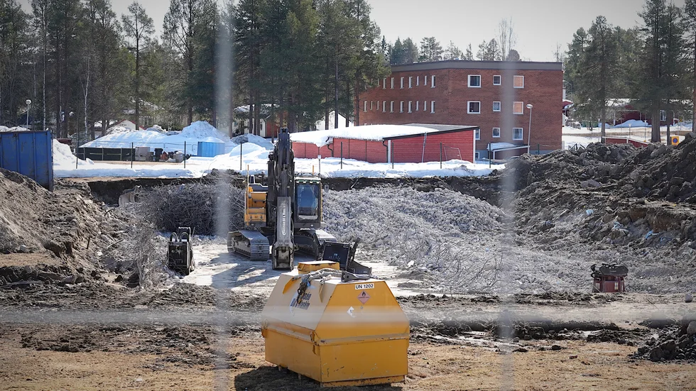 Markarbeten påbörjades i våras för den nya bad- och sporthallen i Arvidsjaur
