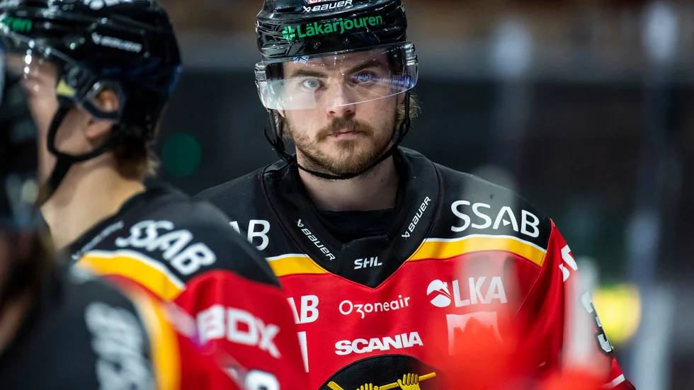 Oscar Engsund, här i Luleås dress, avgjorde Tre Kronors möte med Danmark. Arkivbild.