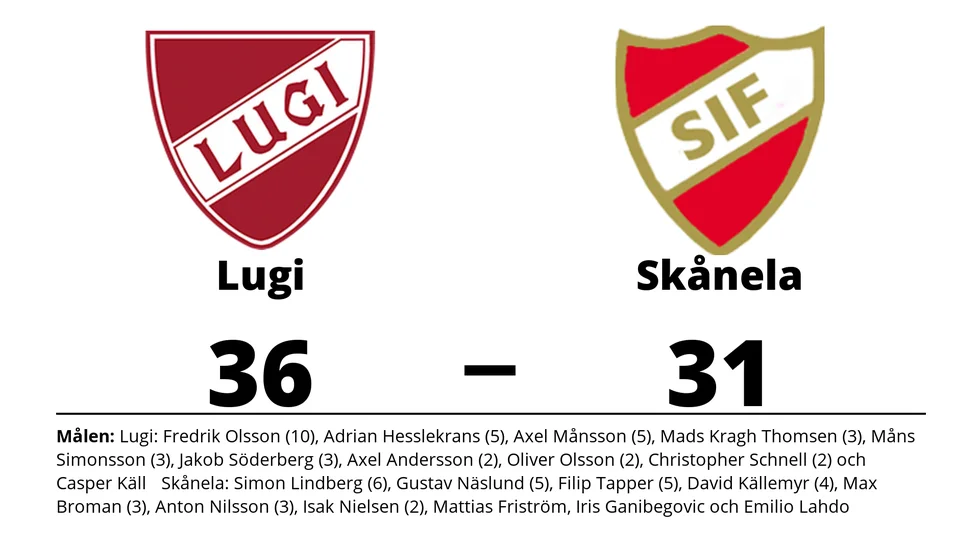 Lugi HF vann mot Skånela IF