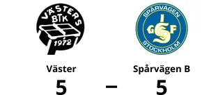 Väster bröt Spårvägen B:s segersvit