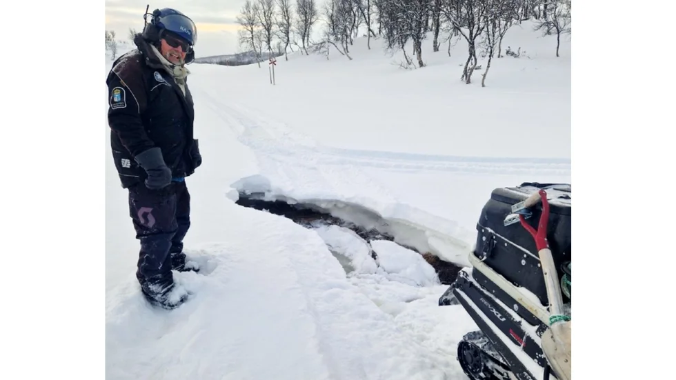 Leden mellan Dorronskalet och Klimpfjäll den 22 januari.