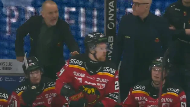 Brendan Shinnimin och Thomas Berglund hade en het ordväxling när Shinnimin kände sig förorättad på isen.