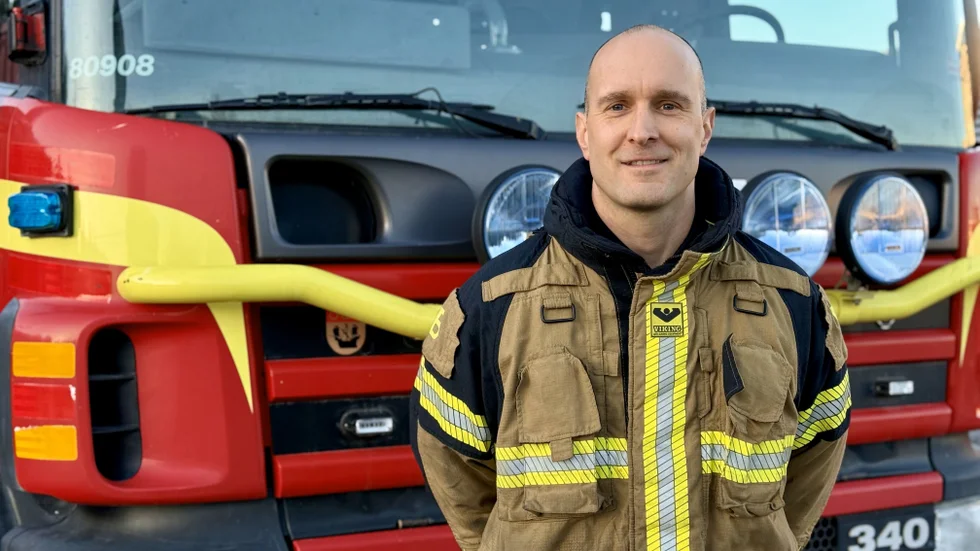Erik Botås, brandinspektör och brandman vid Uppsala brandförsvar. 