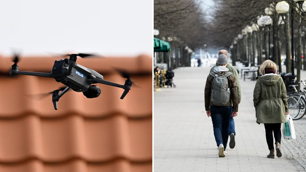 Bland annat Kungsträdgården i centrala Stockholm kommer att kamerabevakas med drönare. Arkivbilder.