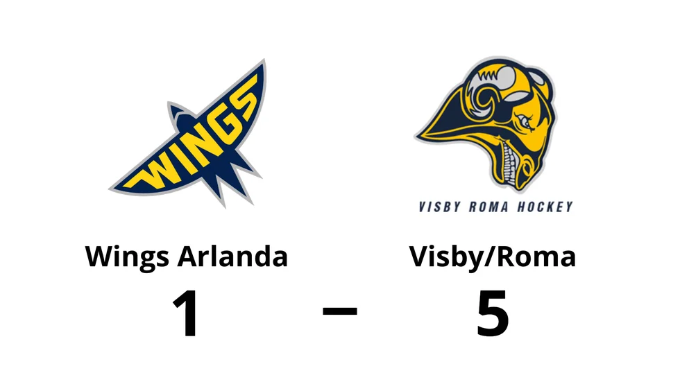 Wings HC Arlanda förlorade mot Visby/Roma