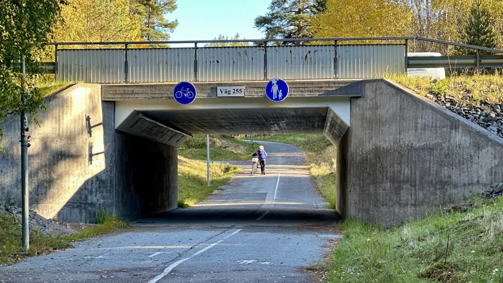 Väg 255 eller gamla Stockholmsvägen som en del säger, ska sänkas med 3-4 meter. Då rivs tunneln och ersätts med övergång med signal.