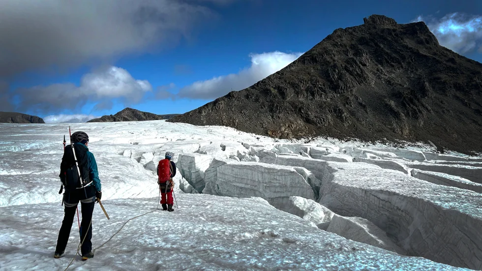 Förändringarna har aldrig varit större än i sommar. Bilden visar Storglaciären i Kebnekaiseområdet.