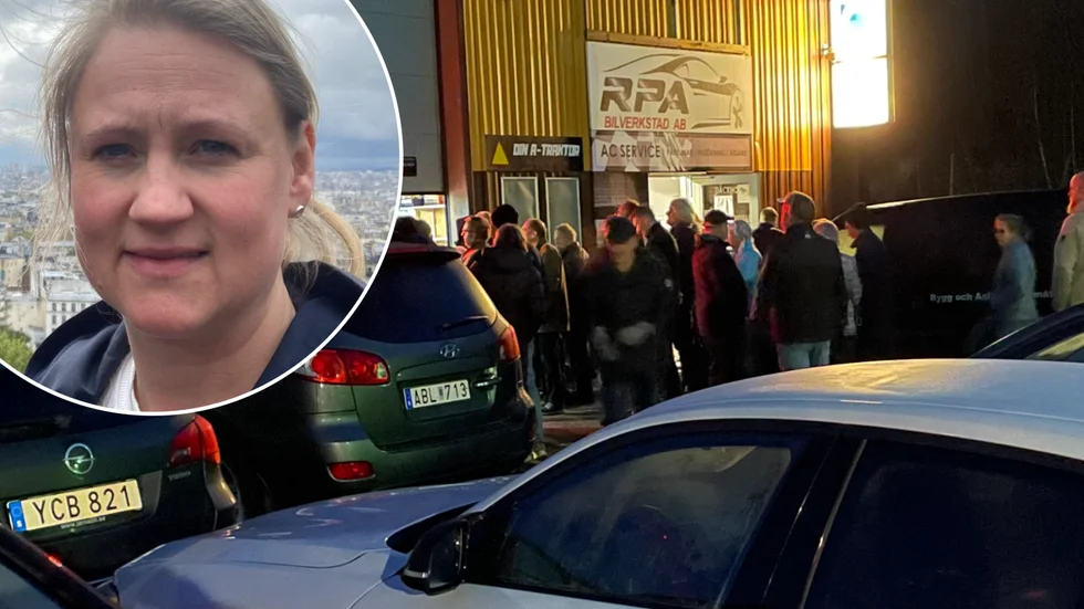 När Johanna Åhlin äntligen kom fram fick hon beskedet att det var omöjligt att hon skulle hinna få ut sina däck innan kronoinspektörerna stängde utdelningen.