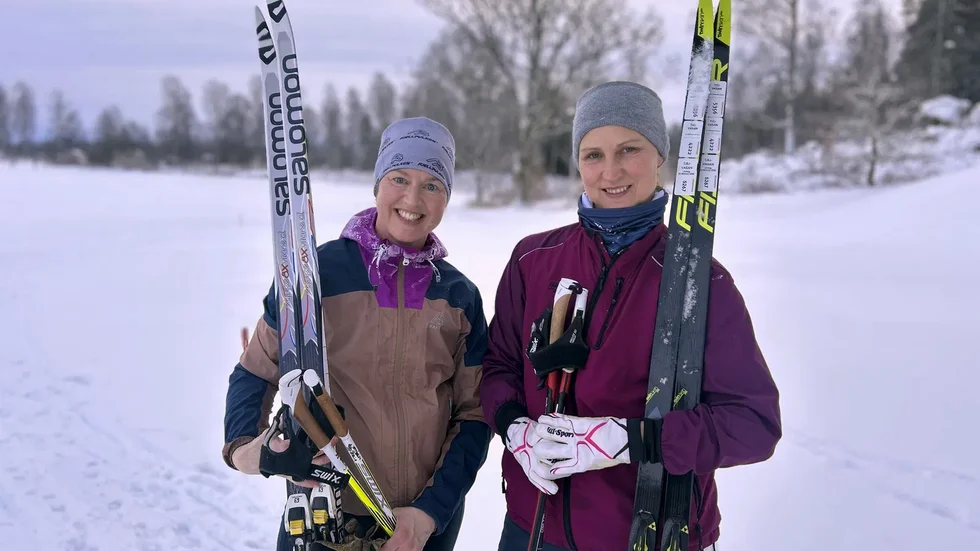 På bilden: Lisa Sund och Jenny Lucic. Den sistnämnda deltog i Tjejvasan i helgen.