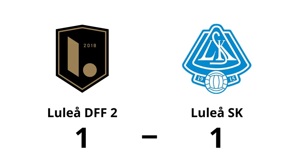 Luleå Fotboll DFF 2 spelade lika mot Luleå SK