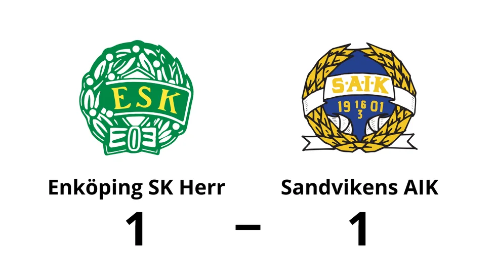 Enköping SK Herr spelade lika mot Sandvikens AIK FK