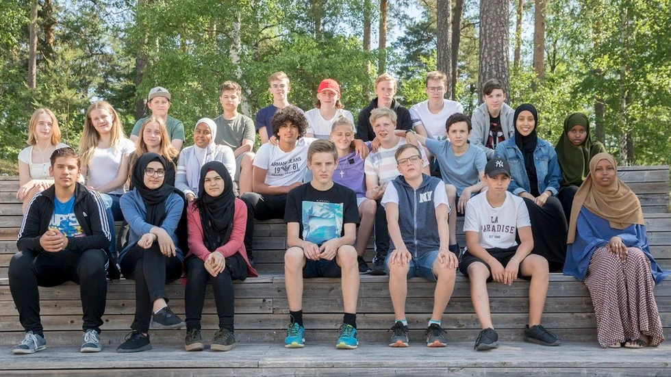 Klass 7 K2 Järvenskolan Tallås, vinnare i tävlingen "Gaddarna".