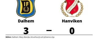 Mary Wanijku Kinuthia i målform när Dalhem vann