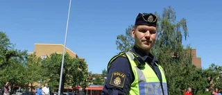 Polisen på plats vid kortegen