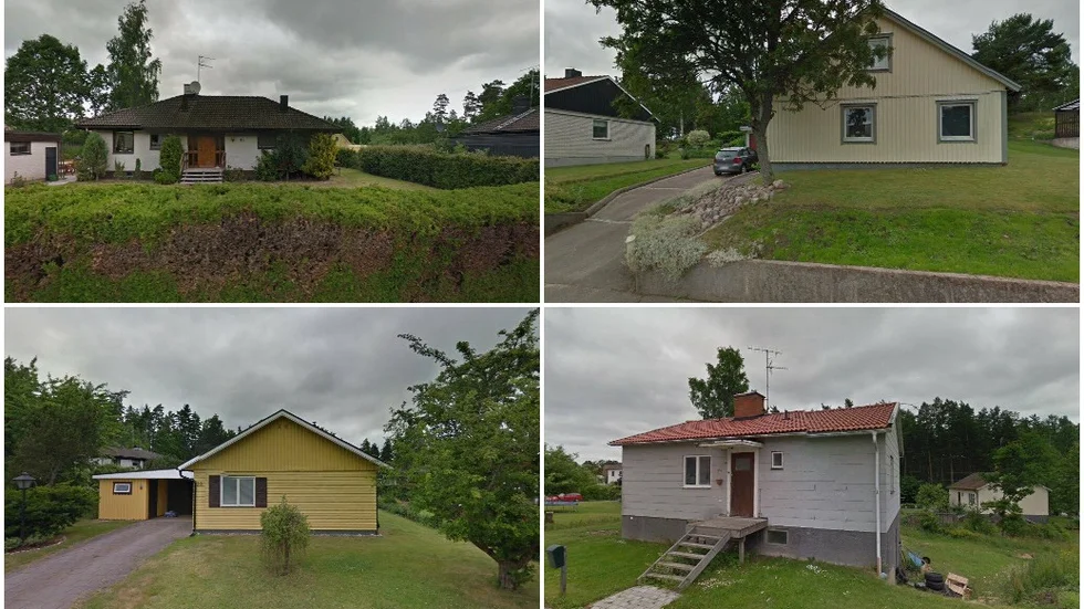 Garpavägen 25, Hjortronvägen 15, Rönnbärsvägen 22 och Stenvägen 3