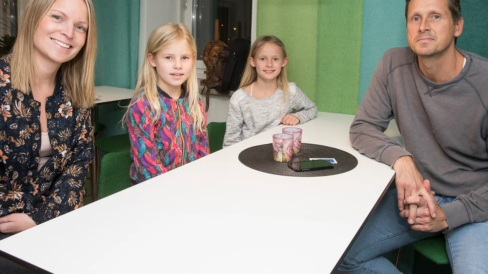 Sarah, Svea, Estrid och Andreas Harrsjö boende på Kungsgatan i Katrineholm är en av klimatfamiljerna.