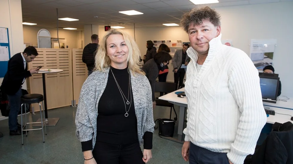 Charlotte Lindman och Micke Hellman ingår i arbetsförmedlingens företagsgrupp och titulerar sig som kundresurser.