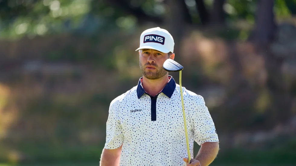 David Lingmerth under andra dagens spel av US Open.