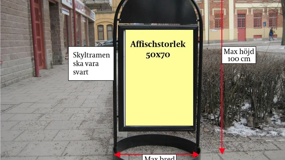 Så här ska en tillåten gatupratare se ut i Eskilstuna från 1 augusti.