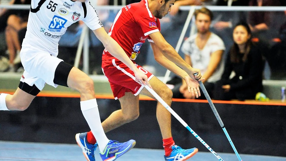 Omar Aldeeb blev tremålsskytt och matchvinnare för Strängnäs i söndagens bortamatch. Arkivfoto: Joakim Serrander