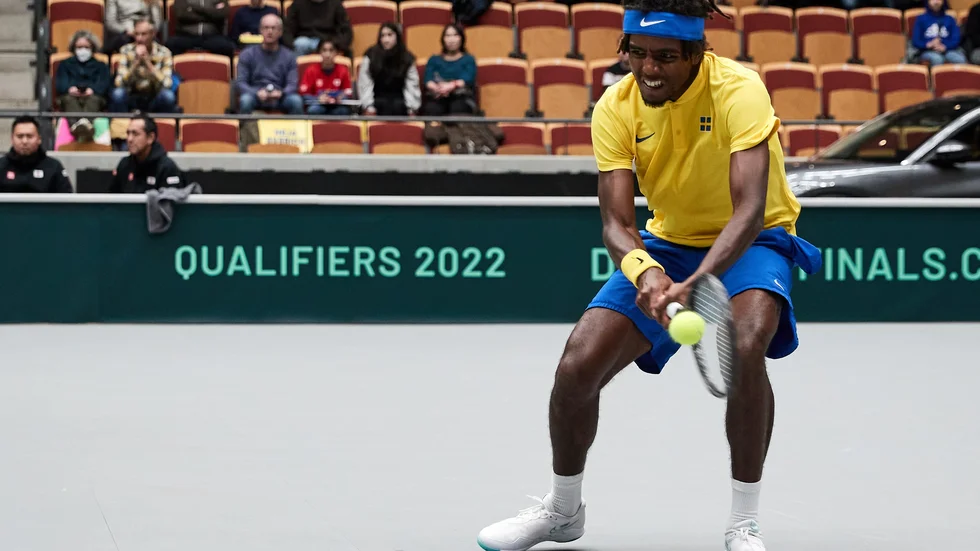 Elias Ymer har fått en biljett till Wimbledon. Arkivbild.