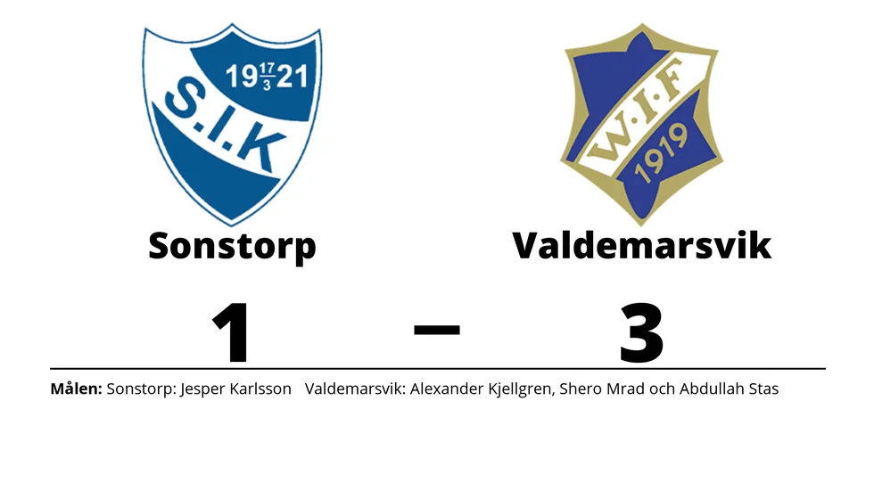 Sonstorps IK förlorade mot Valdemarsviks IF