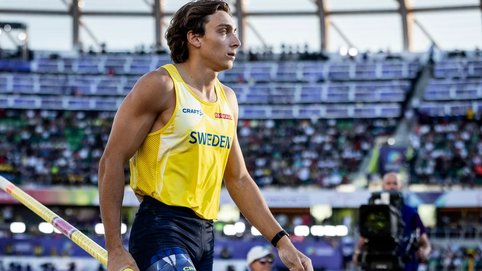 Armand Duplantis stannade på 6,10 i Chorzow. Arkivbild.