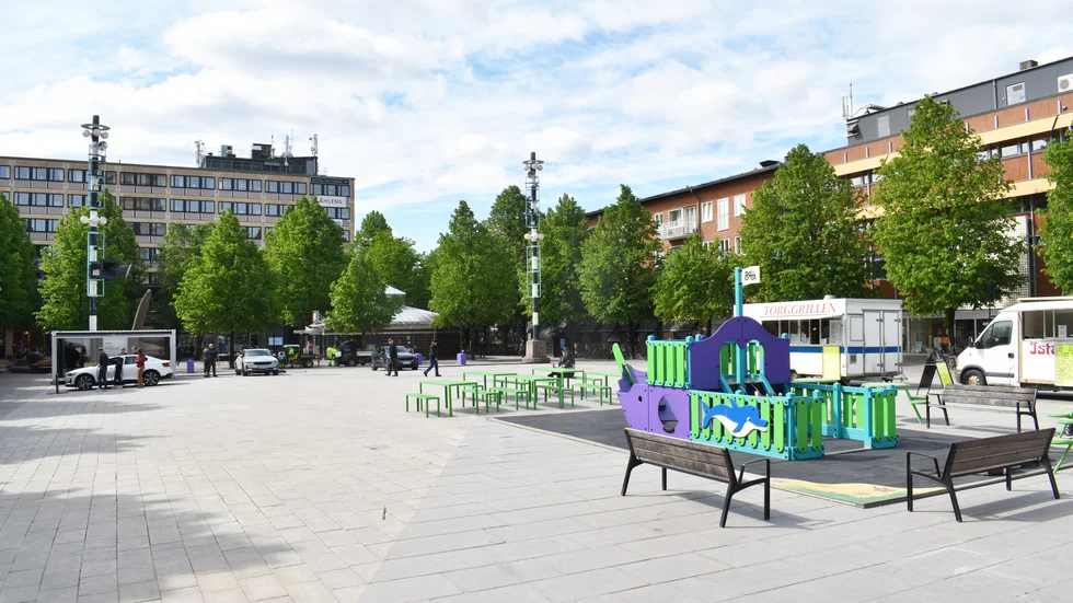 Torget har efter många turer fått sitt namn. 