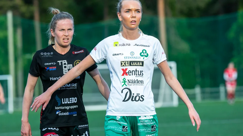 Amanda Karlsson blev poängräddare för sitt Bergnäset via sitt 1-1-mål i slutminuterna mot Bele Barkaby (arkivbild).