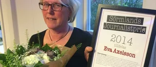 Kurirens Evax får Sörmlands journalistpris