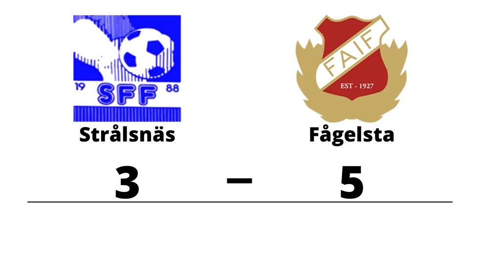 Strålsnäs FF förlorade mot Fågelsta AIF