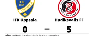 Storförlust när IFK Uppsala föll mot Hudiksvalls FF på Lötens IP