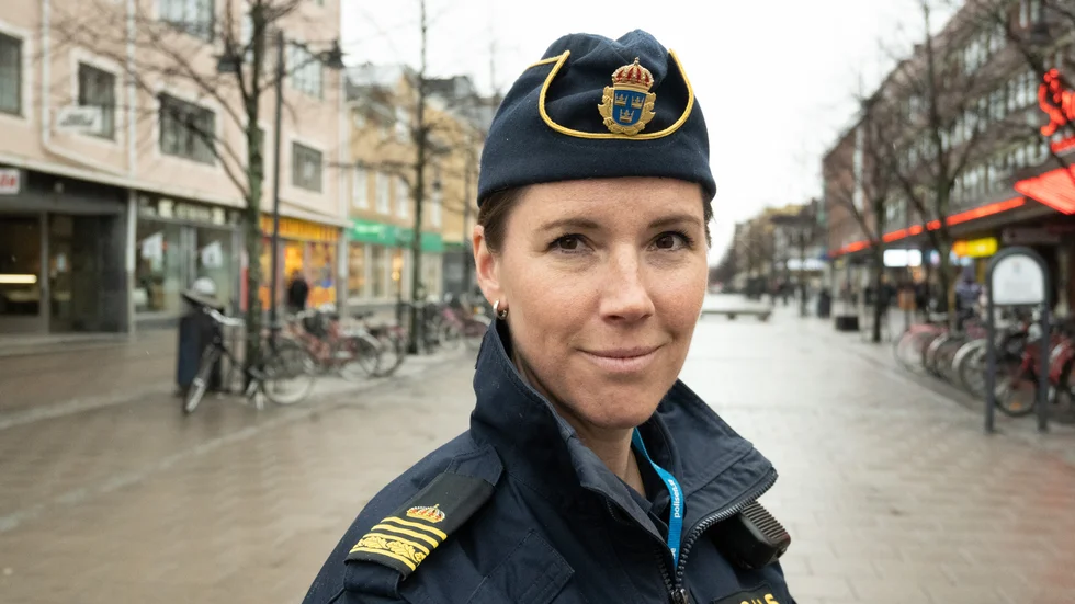 Sara Mattila, gruppchef för kommunpoliserna. 