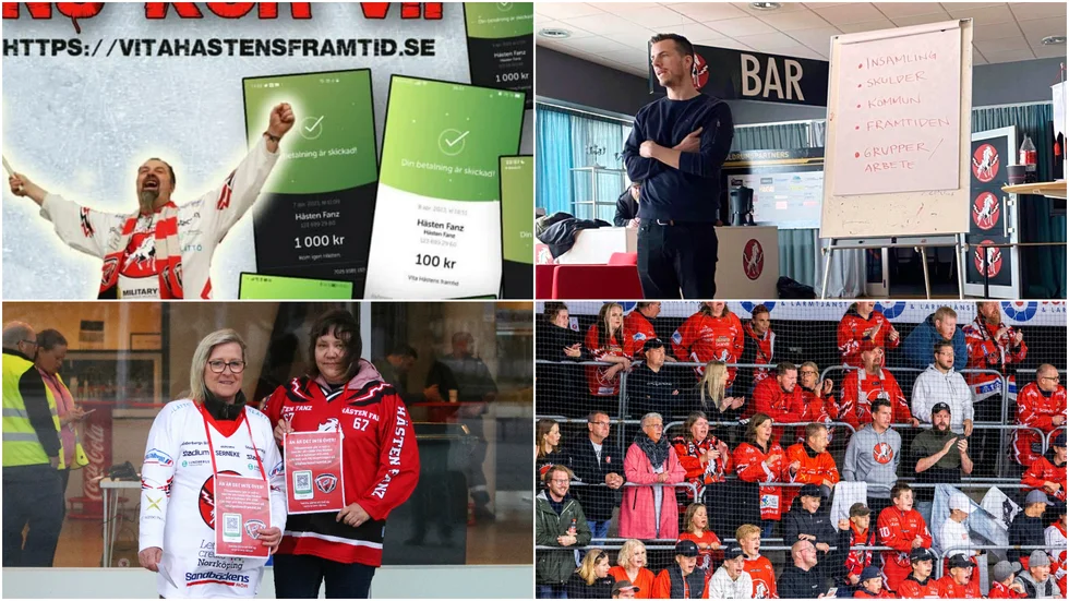 Siv Ulriksson och Maria Brus kämpar för Vita Hästens överlevnad, liksom Magnus Bodin (övre bilden till höger).