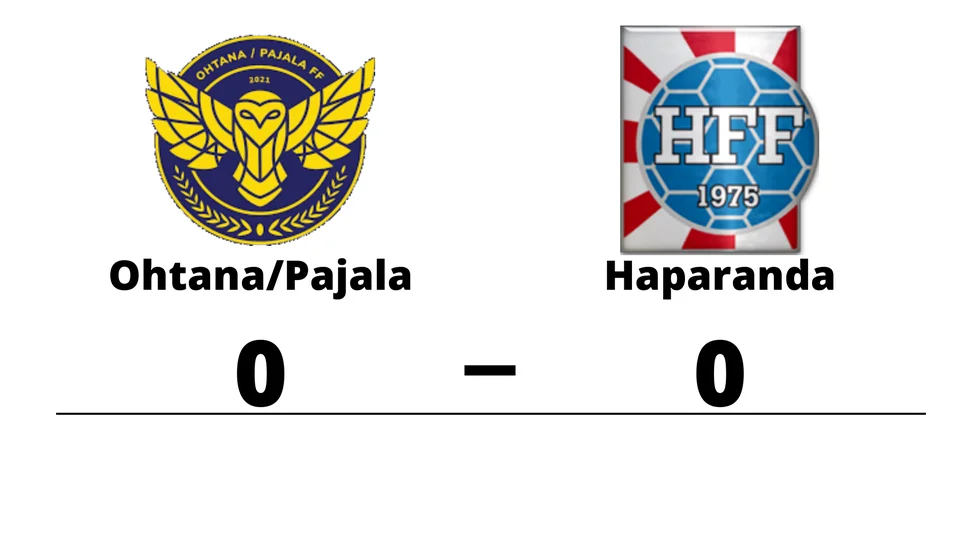 Ohtana/Pajala FF spelade lika mot Haparanda FF