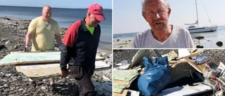 Vrakdelarna från den strandade katamaranen äntligen borta