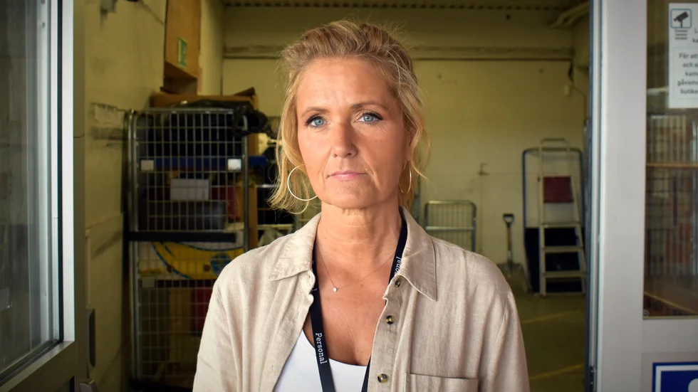 Britt Lindqvist, chef på Pingstkyrkans second hand-butik i Skellefteå.