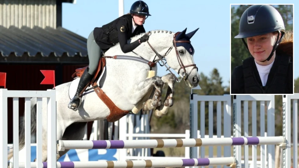 Liv Dagertun och hästen Collin missade SM-semifinalen i Norrköping den gångna helgen. Någon final i Falsterbo lär de inte rida heller. (Arkivbild)