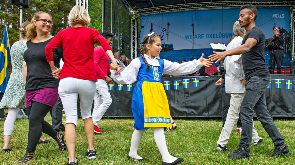 Årets nationaldagsfirande i Oxelösund sker på Jogersö. Bilden är från ett tidigare nationaldagsfirande på samma plats.