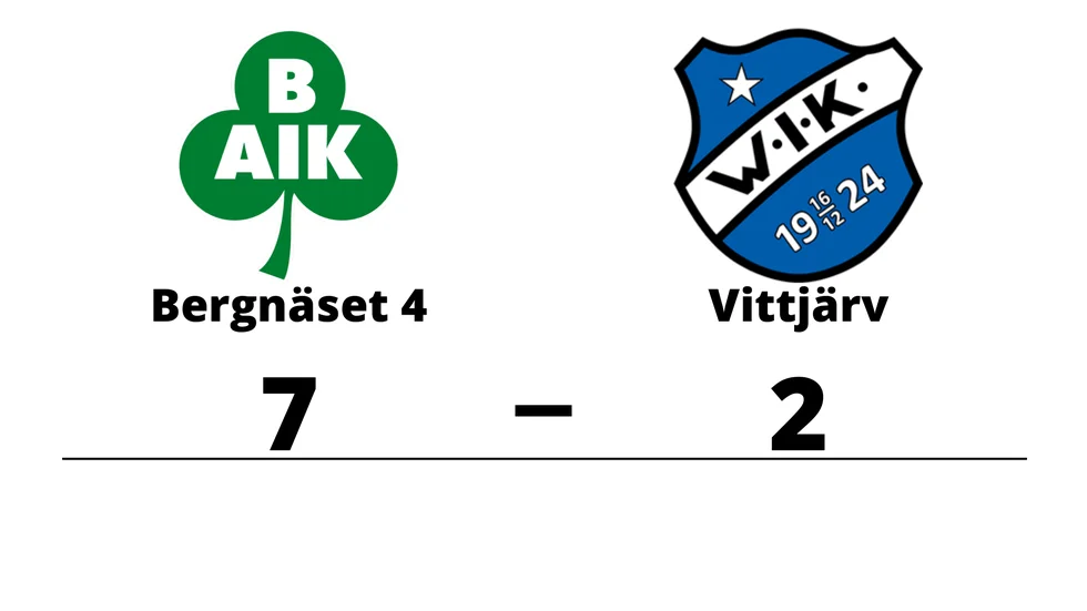 Bergnäsets AIK 4 vann mot Vittjärvs IK/Hedens IF 2