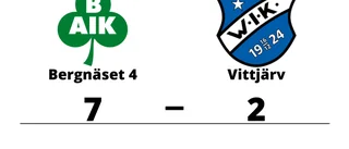 Bergnäset 4 utklassade Vittjärv på hemmaplan