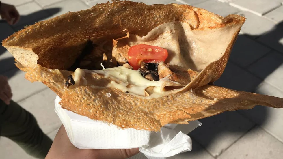 Crepes som mest smakar ost.