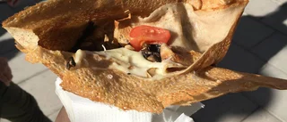 Crepe med tomat, svamp, basilika och vitlök