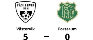 Fyra mål av Isabell Farray när Västervik vann