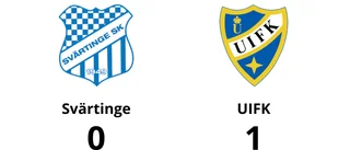 Svärtinge föll mot UIFK