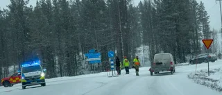 Trafikolycka längs E 45 – förare smet från platsen