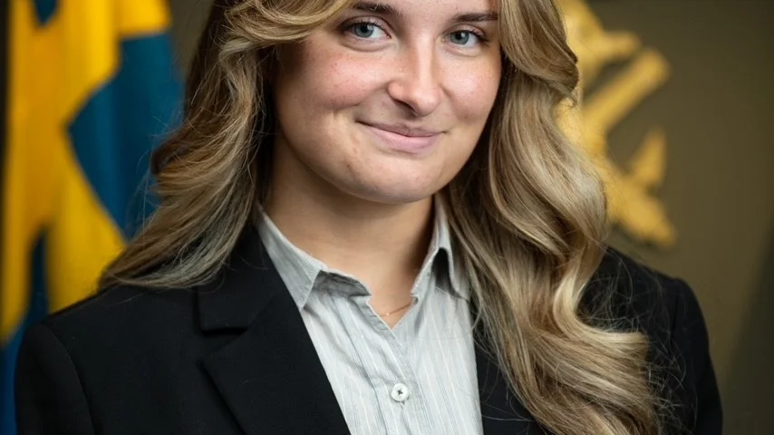 Maja Hansson är kommunikationschef på Stockholms amfibieregemente