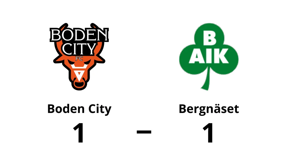 Boden City FC spelade lika mot Bergnäset