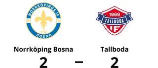 Tallboda kryssade borta mot Norrköping Bosna