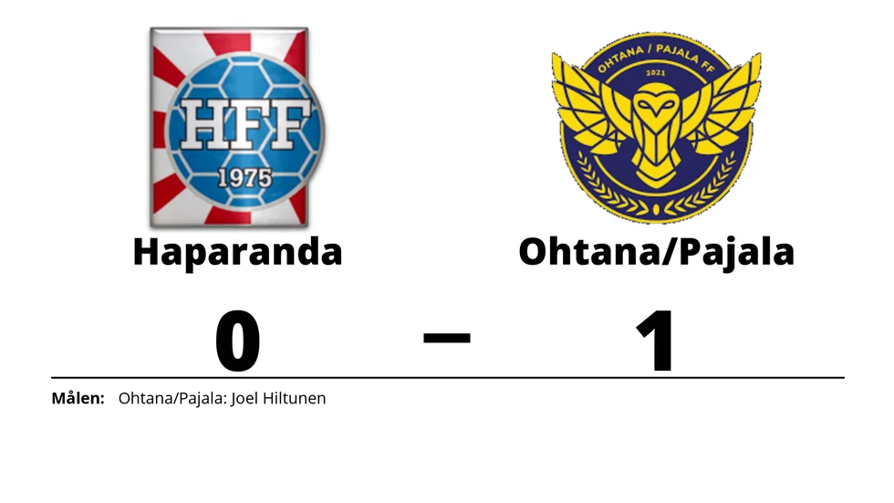 Haparanda FF förlorade mot Ohtana/Pajala FF